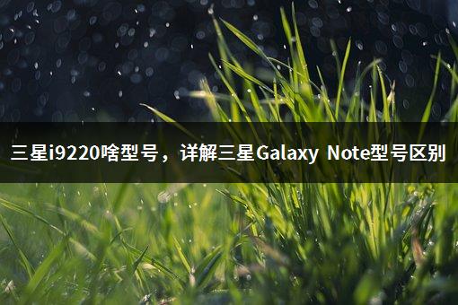 三星i9220啥型号，详解三星Galaxy Note型号区别-1