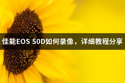 佳能EOS 50D如何录像，详细教程分享-1